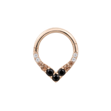 Hipnótico - Cz - Clicker de oro macizo de 14 quilates