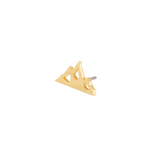 14K gold mountain design threadless piercing pin