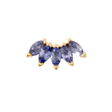 Bella – Marquise Birthstone Fan – 14K Gold Threadless End