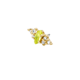 Mimosa – Marquise Birthstone & Diamond – 14K Gold Threadless End
