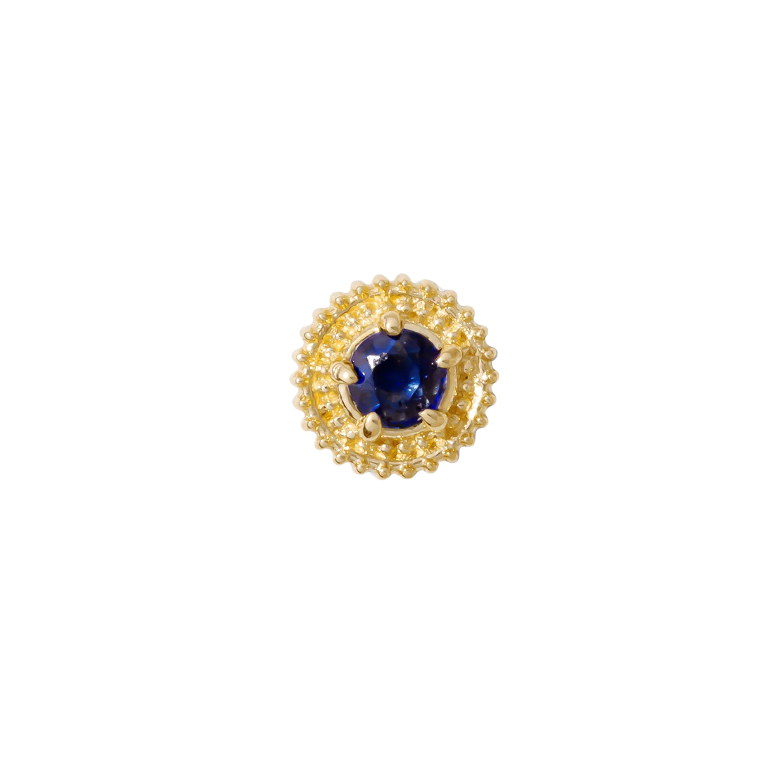 Hypnotize – Beaded Birthstone Halo – 14K Gold Threadless End