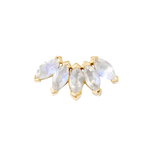 Bella – Marquise Birthstone Fan – 14K Gold Threadless End