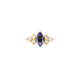 Mimosa – Marquise Birthstone & Diamond – 14K Gold Threadless End