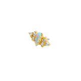 Mimosa – Marquise Birthstone & Diamond – 14K Gold Threadless End