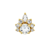 Adelina – 14K/18K Gold Multi-Stone Threadless End