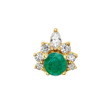 Adelina – 14K/18K Gold Multi-Stone Threadless End