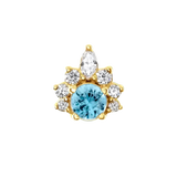 Adelina – 14K/18K Gold Multi-Stone Threadless End