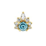 Adelina – 14K/18K Gold Multi-Stone Threadless End