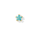 Pixie – Birthstone Floral End – 14K Gold Threadless Jewelry