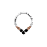 Rise + Shine – Ombré Gemstone Arc – 14K Gold Clicker Ring