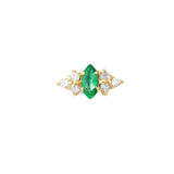 Mimosa – Marquise Birthstone & Diamond – 14K Gold Threadless End