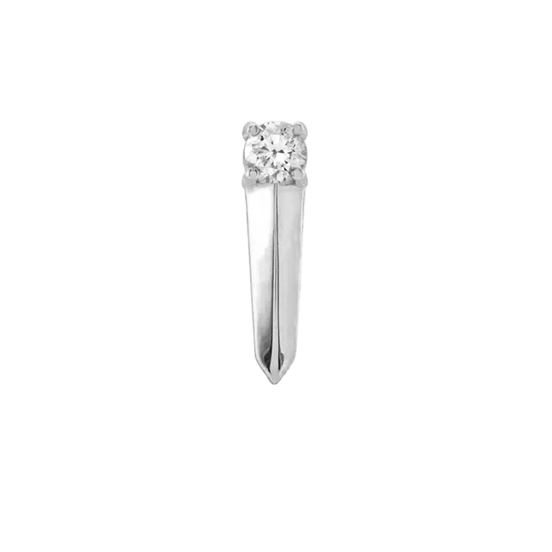 Gemmed Blade – 14K/18K Gold Gemstone Threadless End