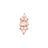 Mimosa – Marquise Birthstone & Diamond – 14K Gold Threadless End