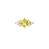 Mimosa – Marquise Birthstone & Diamond – 14K Gold Threadless End