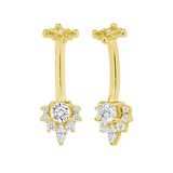 Adelina 14K Gold Curved Barbell for Navel Piercing – Front View