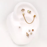AFTERGLOW - SWAROVSKI CITRINE + CZ - THREADLESS END piercing-zone.com