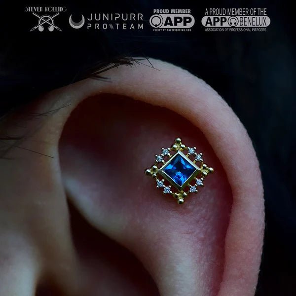 Mandala Design with CZ Accents – Amaris Jewelry Close-Up
