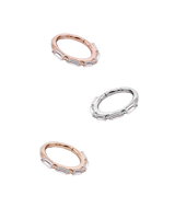 Annie – Baguette CZ Arc – 14K Gold Clicker Ring
