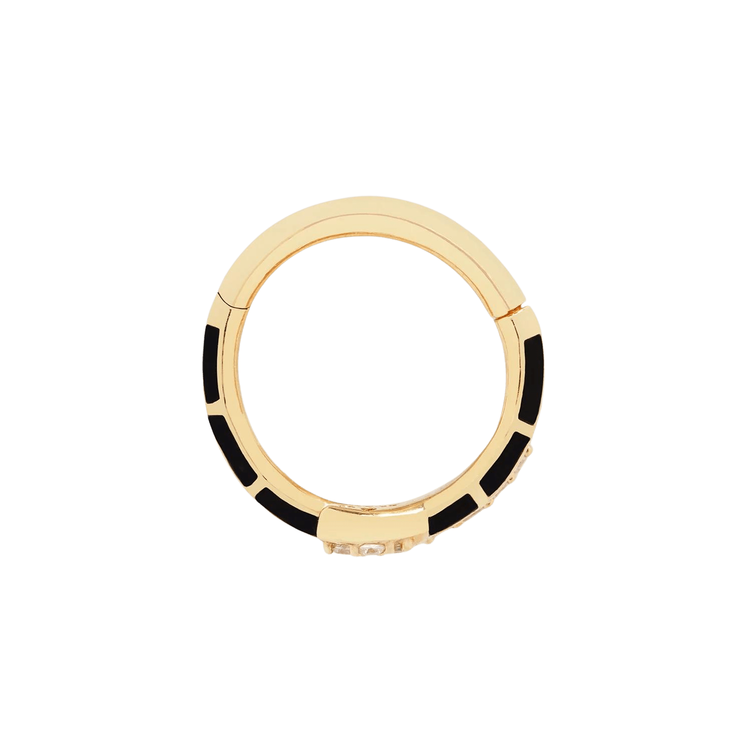 Hinged Clasp Mechanism of Anti Hero CZ Clicker in Gold