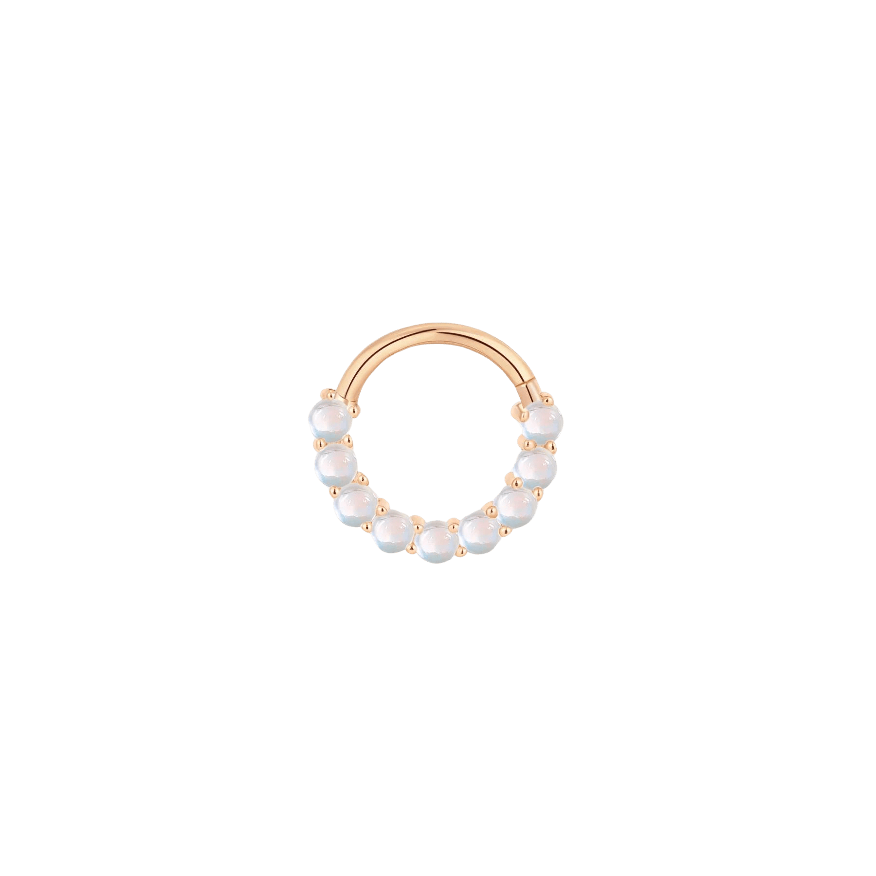Arc-Shaped Moonstone Clicker for Daith or Helix