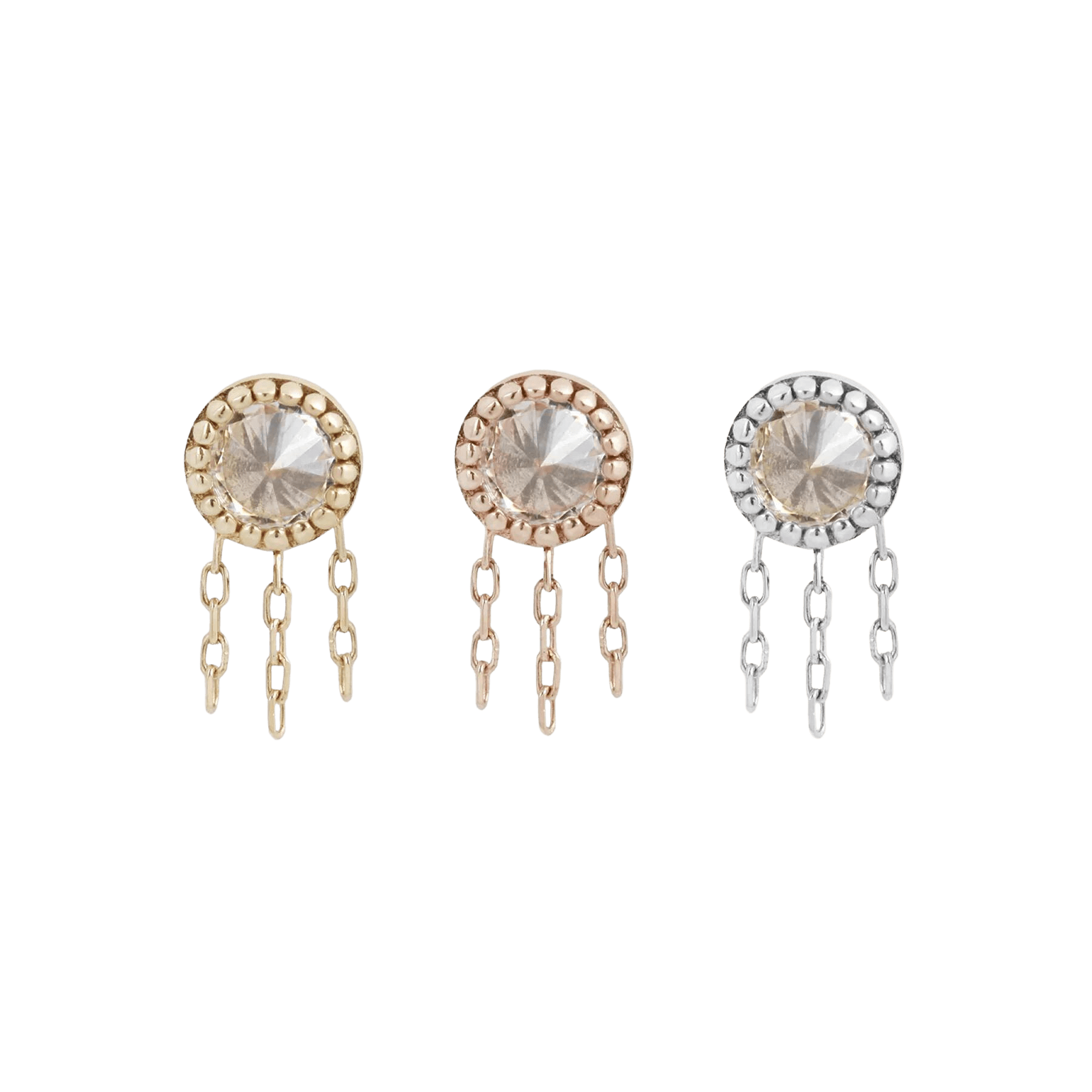 REBEL REBEL - CZ + CHAIN - THREADLESS END piercing-zone.com