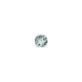 Blue gemstone piercing end in yellow gold bezel