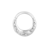 Buddha Jewelry hinged clicker in white gold for helix or septum