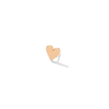 Classic gold heart piercing pin for lobe or tragus