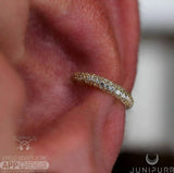 Close-Up of Full Pavé Setting on Opulence Clicker Ring