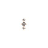 Close-Up of Ghost Flower Showing Trio of Stones in Minimalist Setting