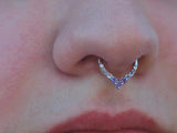 RISE + SHINE - AMETHYST OMBRE - SOLID 14KT GOLD CLICKER piercing-zone.com