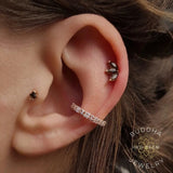 Close-Up of Swarovski CZ Halo on Revelation Gold Clicker