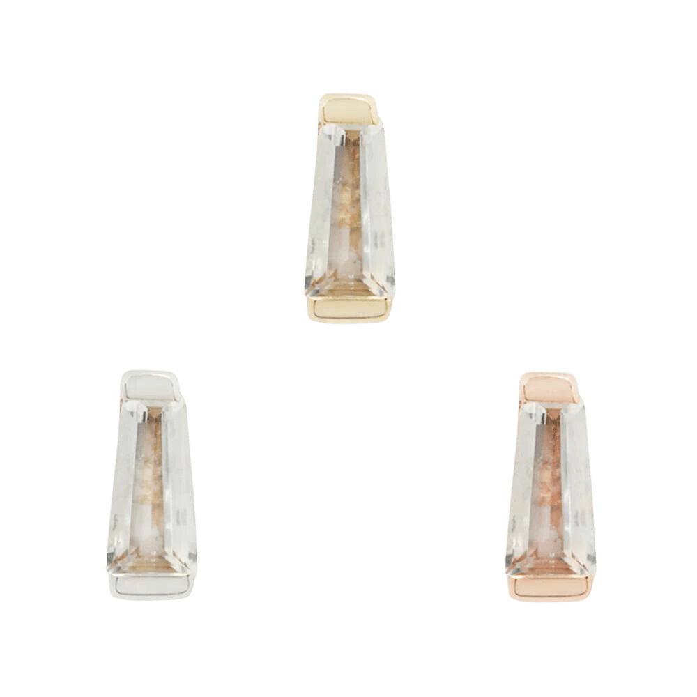 TAPERED BAGUETTE - THREADLESS END piercing-zone.com