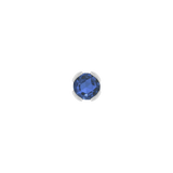 Close-up macro shot of rose-cut London Blue Topaz in demi bezel