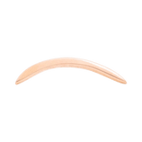 Close-up view of curved gold pin for helix piercings