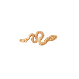 Coiled snake gold pin for helix or conch piercings