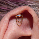 Model Wearing Limitless in Nostril Piercing – Side View