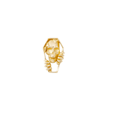 Dark-themed threadless pin in yellow gold