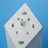 Model Wearing Desden in Lobe Piercing – Elegant Color Accent