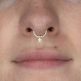DOWN LIKE THAT - CZ - SOLID 14KT GOLD CLICKER piercing-zone.com