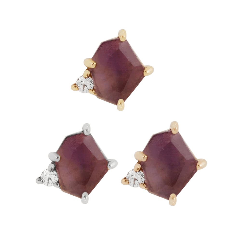 ELICIT - AMETHYST + CZ - THREADLESS END piercing-zone.com