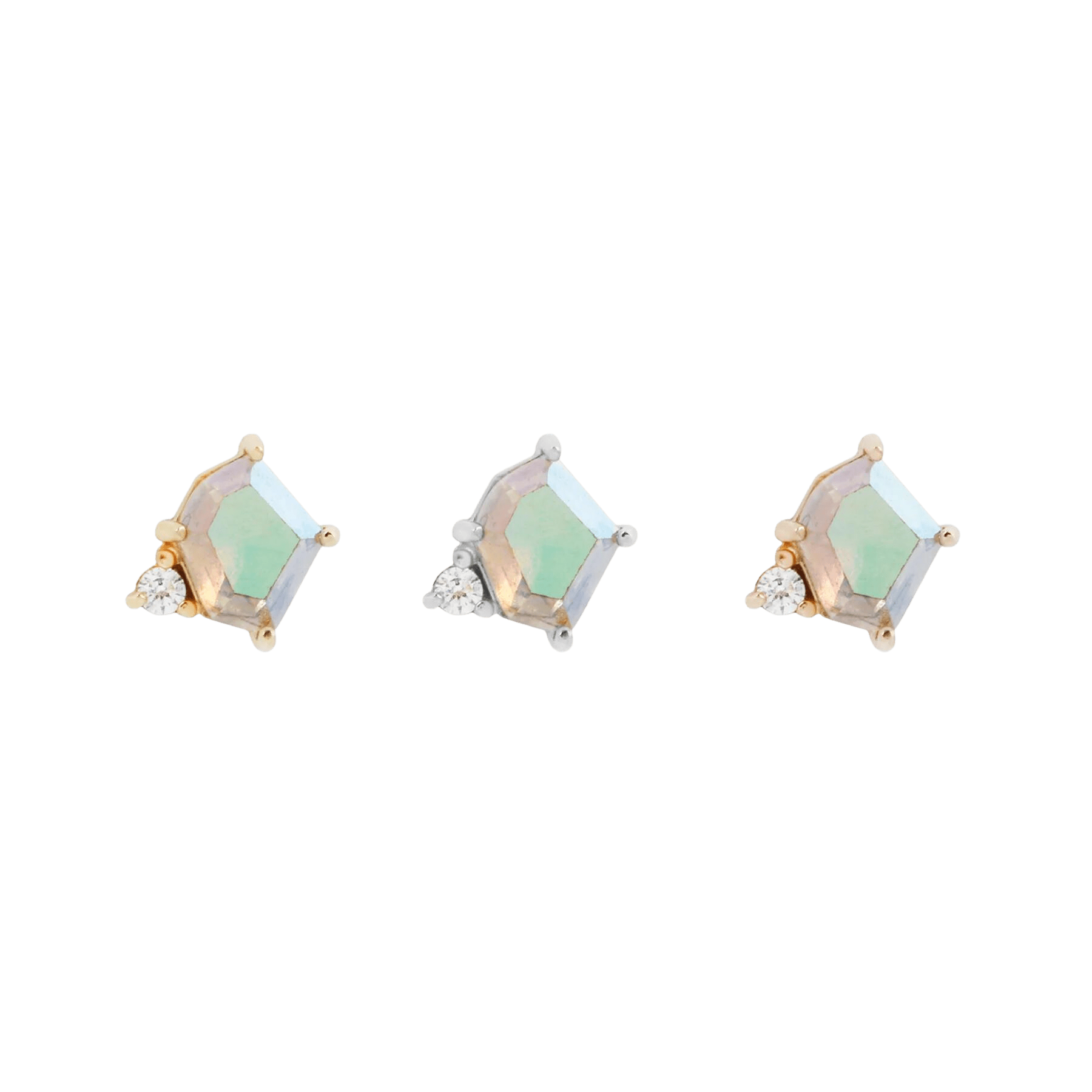ELICIT - MERCURY MIST TOPAZ + CZ - THREADLESS END piercing-zone.com