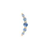 Eternal 14K Gold Threadless End with Five Blue Topaz – Front View