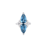 Side Profile of Ethereal Showing Layered Pear Design and Gemstones