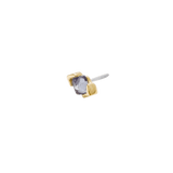 Eve Pin in White Gold – Close-Up Square Gemstone Layout
