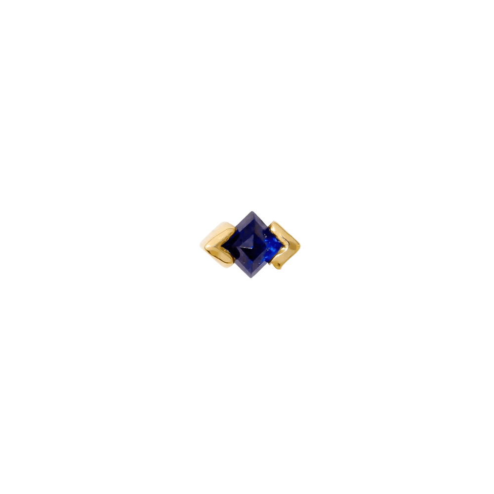 Eve with Princess-Cut Sapphire (September) in Rose Gold