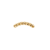 Flat Chain threadless pin in solid 14K yellow gold
