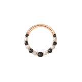 Reverse-Set Black Spinel Clicker – Close-Up of Gemstone Arrangement
