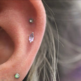 OH MY MY - HEX CUT AMETHYST - THREADLESS END piercing-zone.com