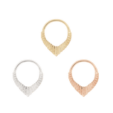Model Wearing Glamorize in Septum Piercing – Sculptural Styling